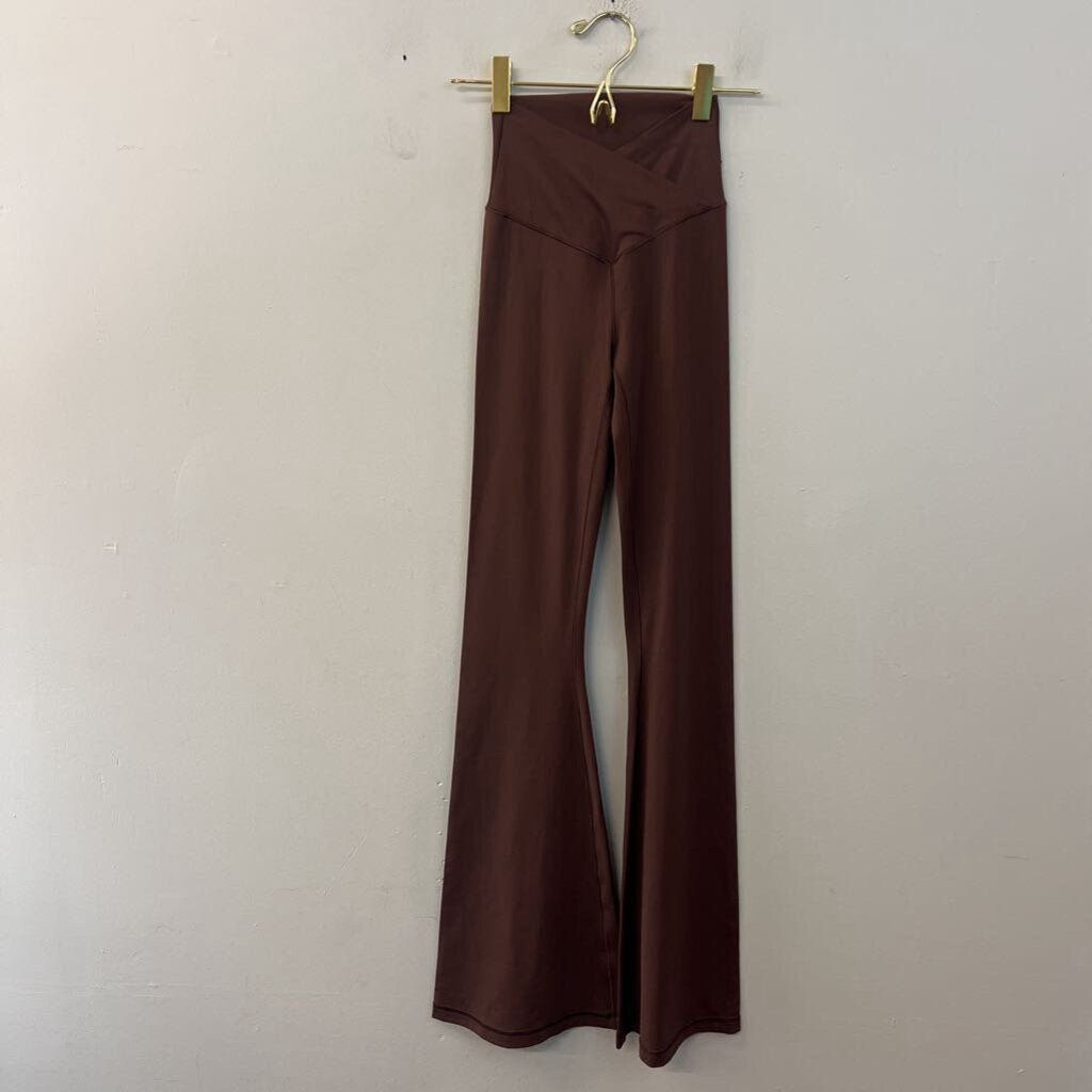 Offline by Aerie Brown Cross Waist Flare Leggings Extra Small