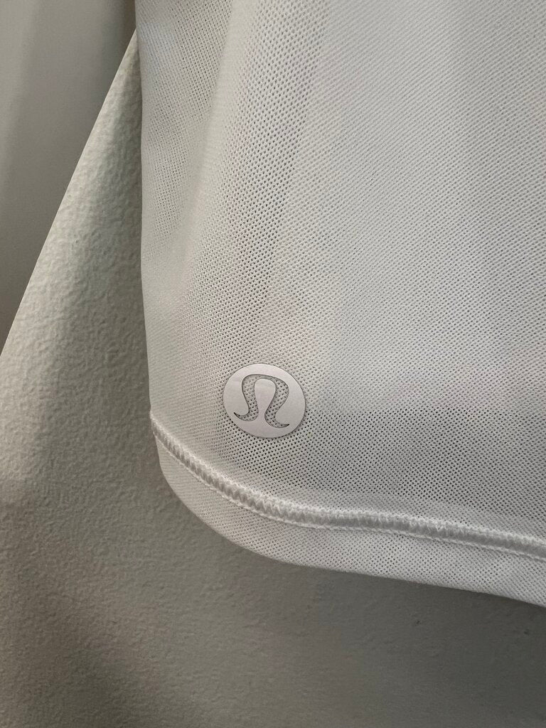 Lululemon White Sheer Cropped Mock Neck Tank Top 2