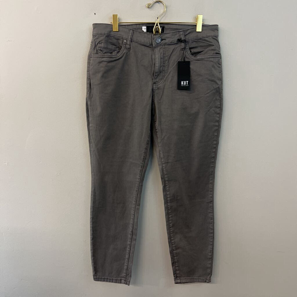 Kut Grey Donna Ankle Skinny Pants 16 Petite
