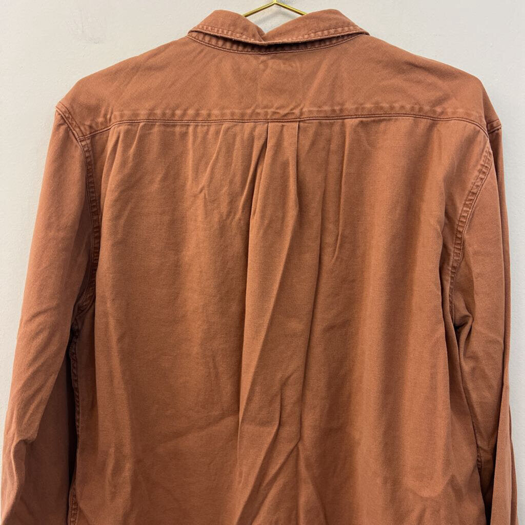 Levis Brown Denim Long Sleeve Button Down Top Extra Large