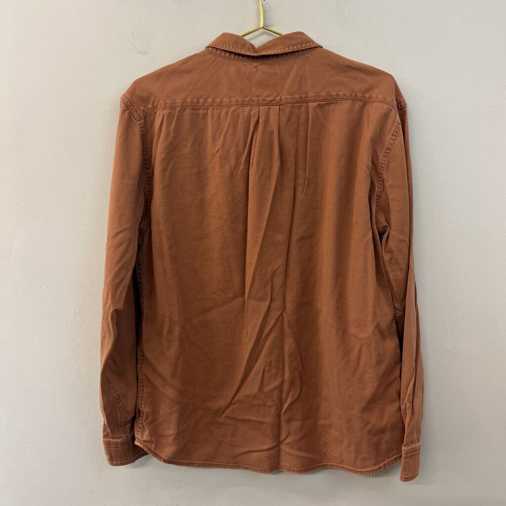 Levis Brown Denim Long Sleeve Button Down Top Extra Large