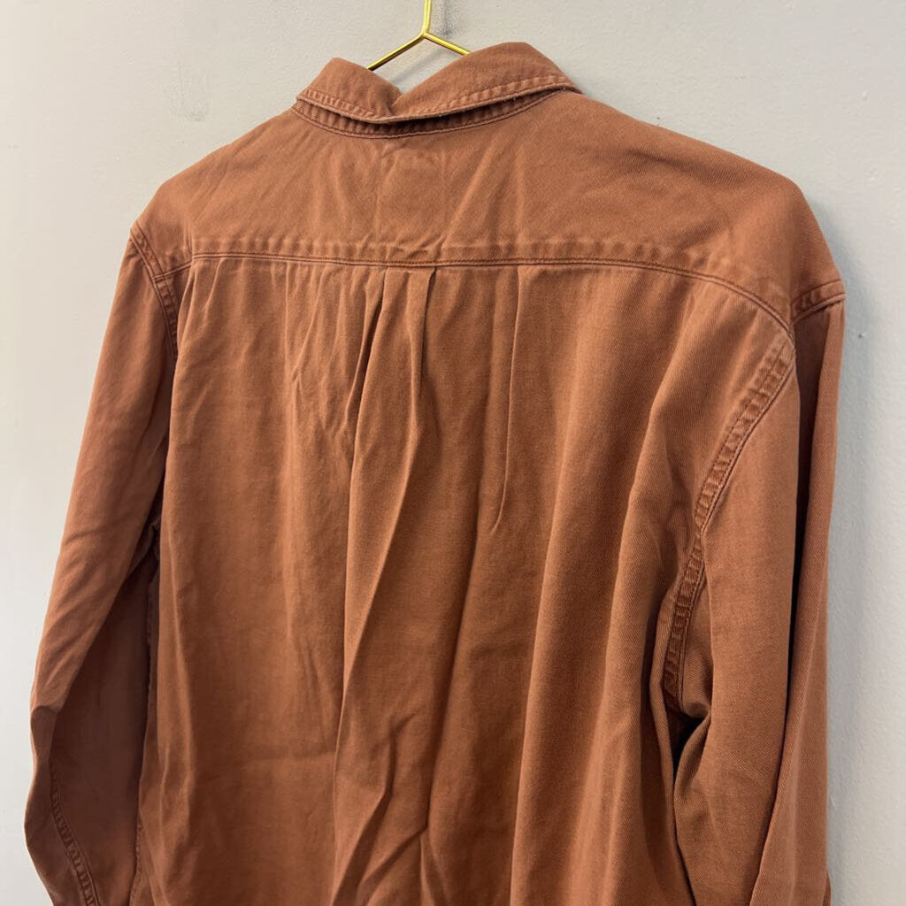 Levis Brown Denim Long Sleeve Button Down Top Extra Large