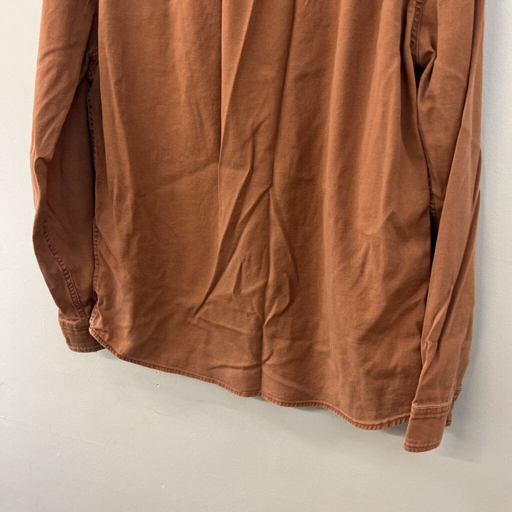 Levis Brown Denim Long Sleeve Button Down Top Extra Large