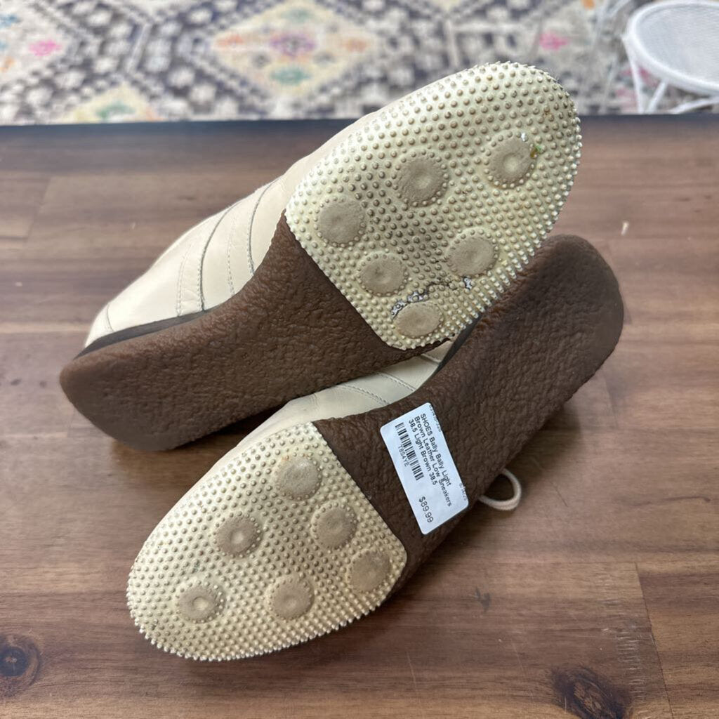 Bally Light Brown Leather Low Sneakers 38.5