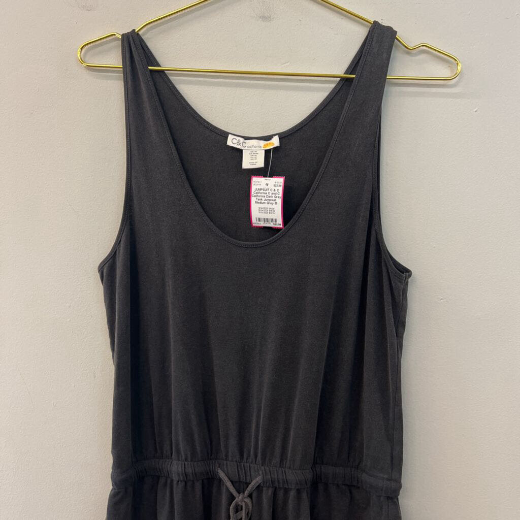C and C California Dark Grey Tank Jumpsuit Medium
