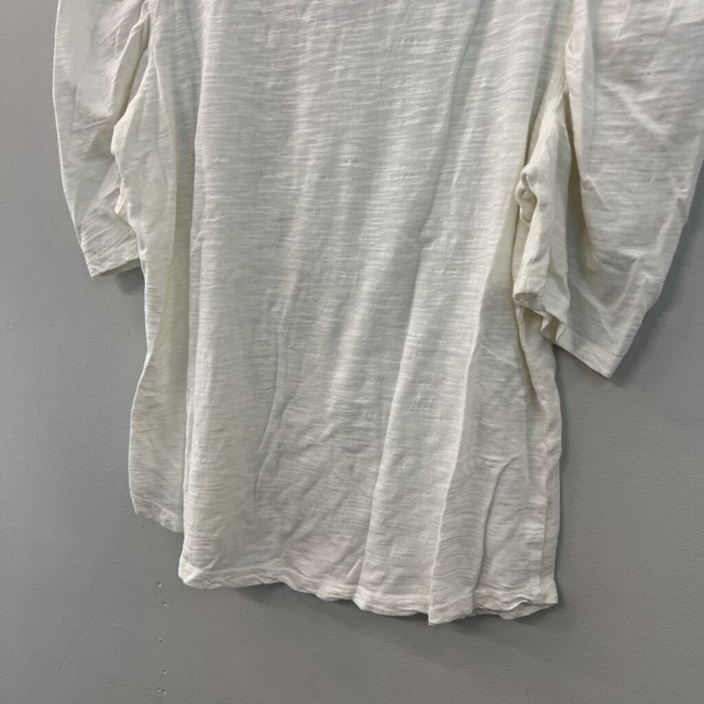 Liverpool Cream Short Puff Sleeve Top Medium