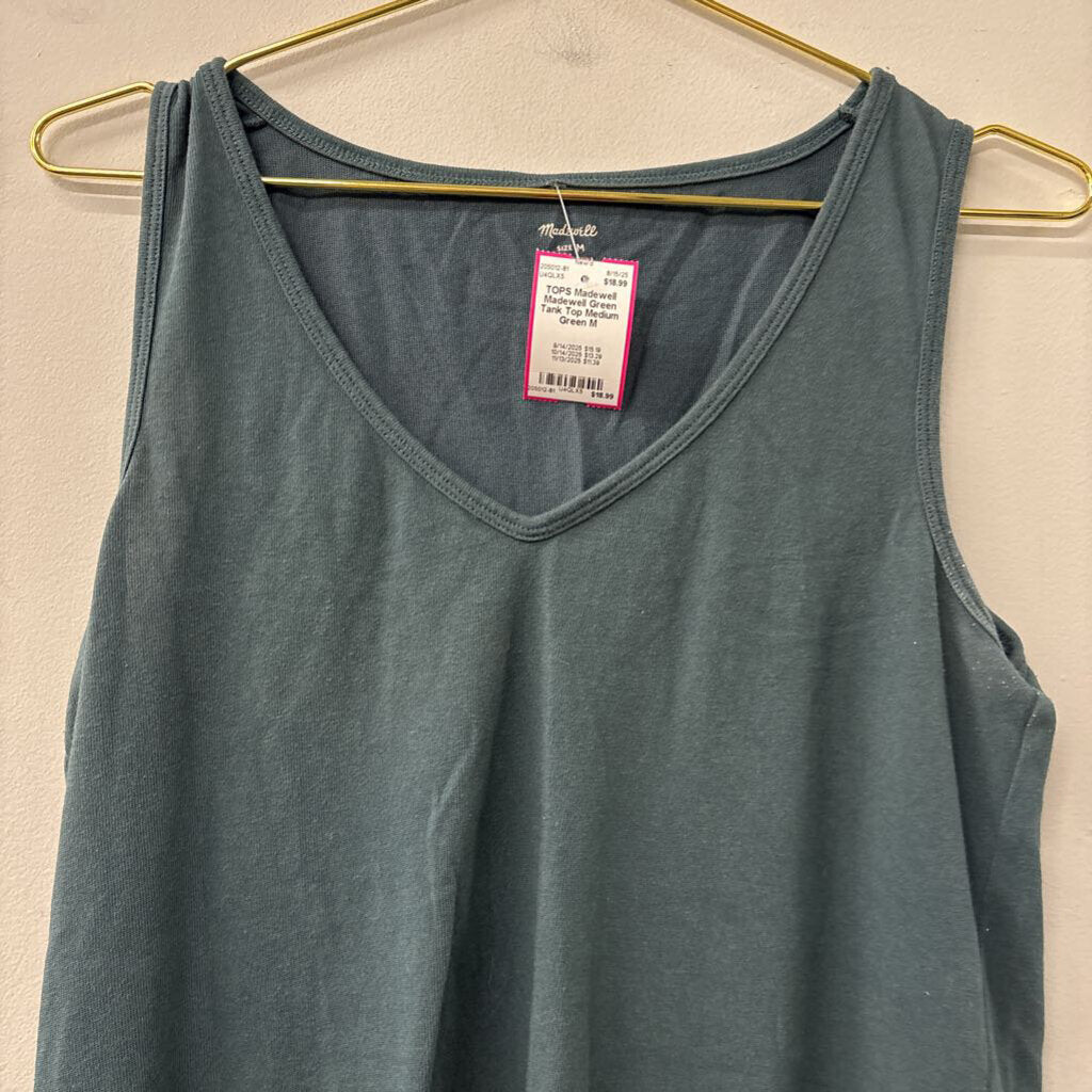 Madewell Green Tank Top Medium