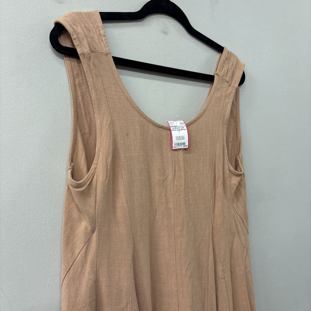 Le Lis Brown Tank Dress Large
