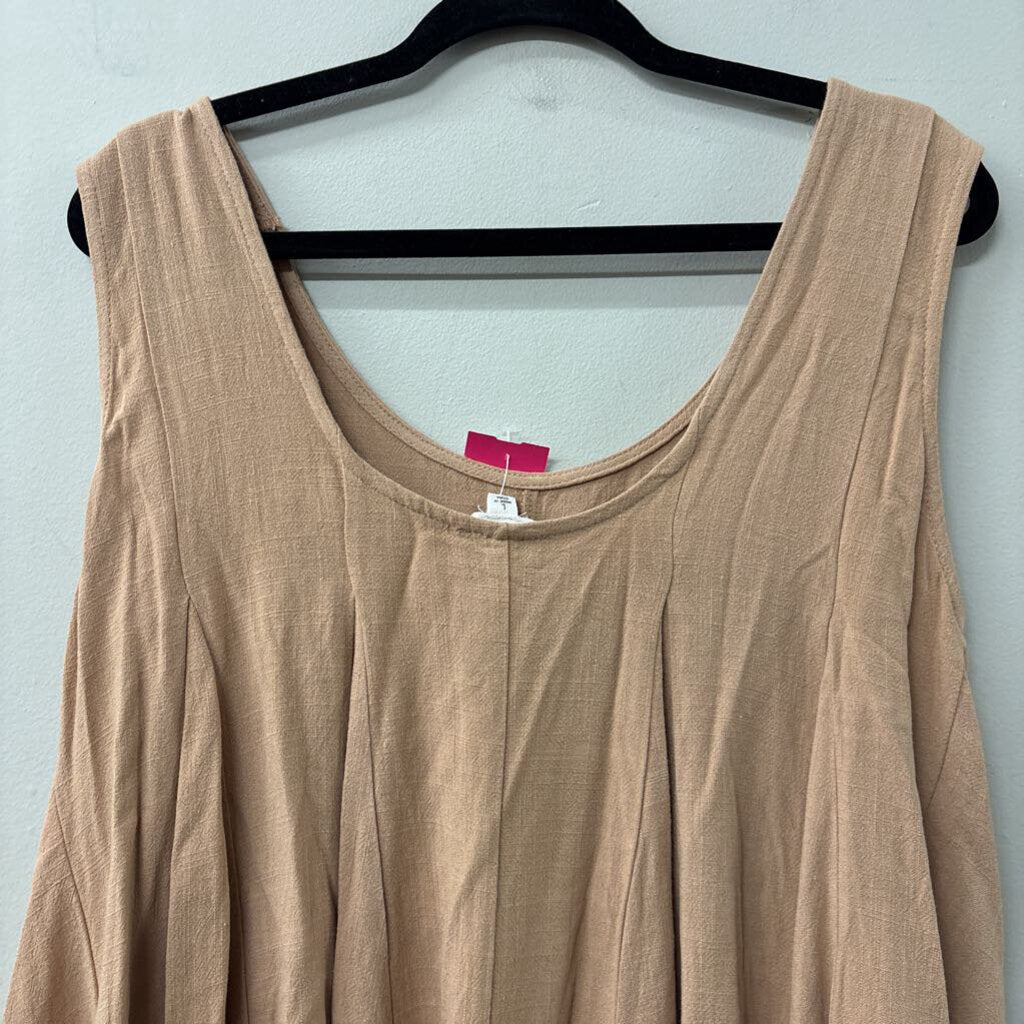 Le Lis Brown Tank Dress Large