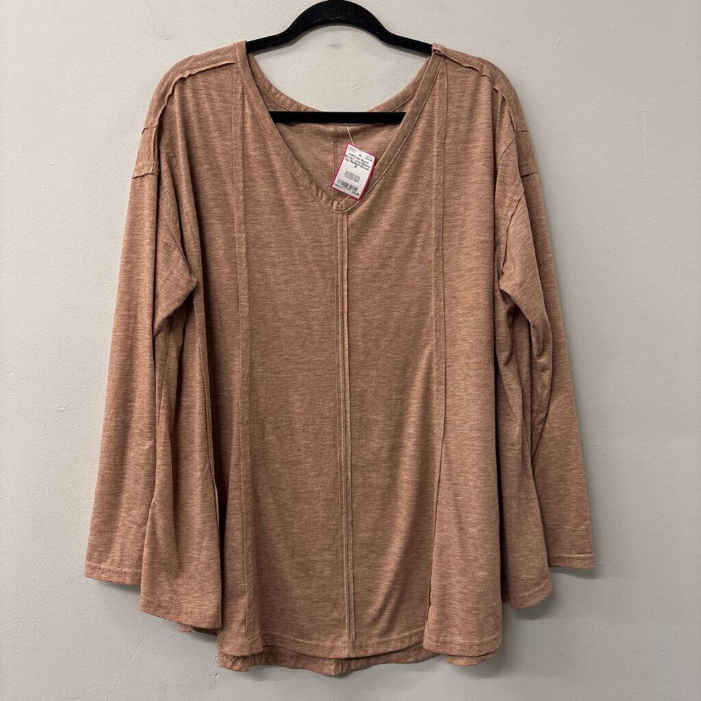 Brown Long Sleeve Top Medium