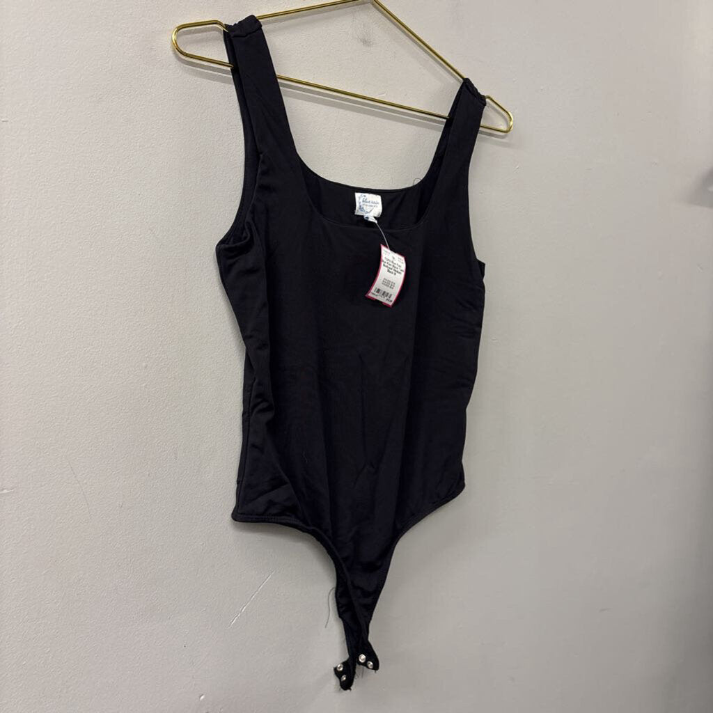 Blue Rain Black Tank Bodysuit Medium