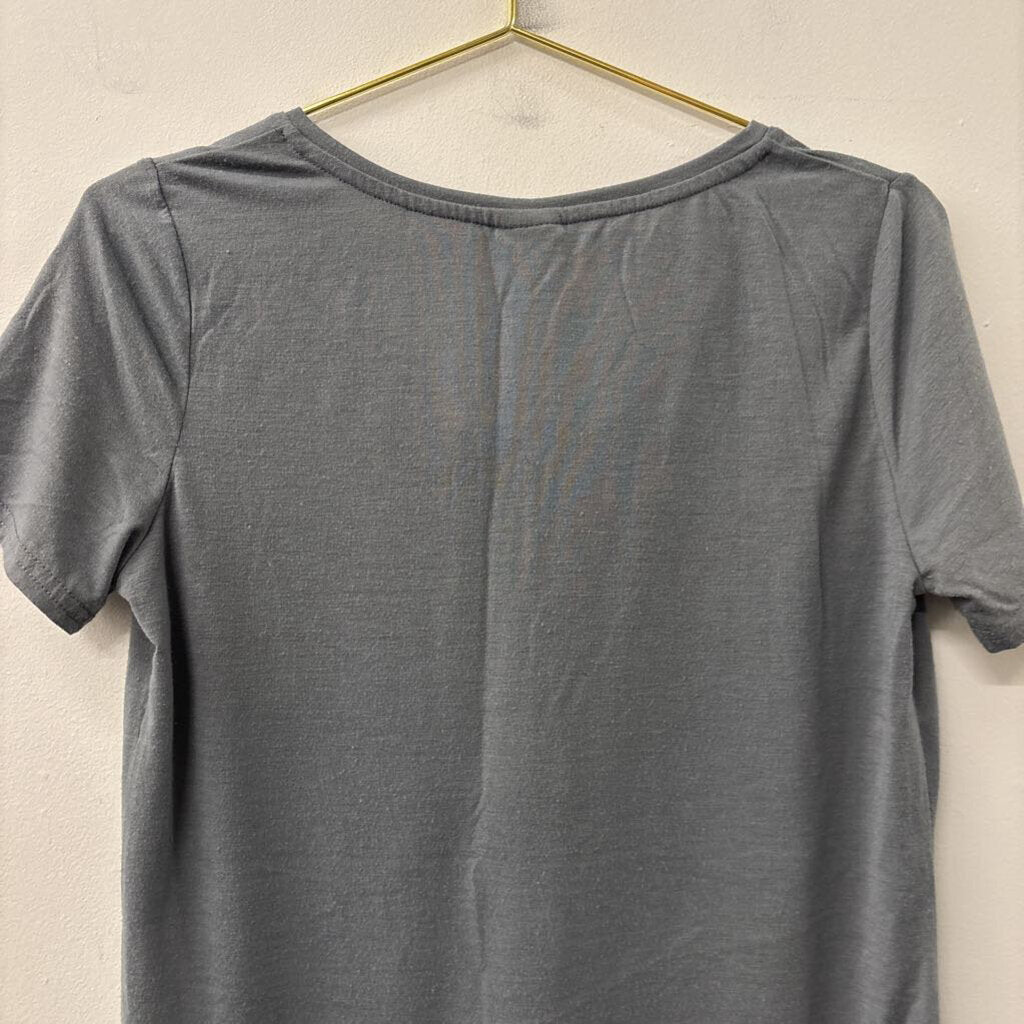 Creative Apparel Grey/ Multi Virginia Tech Short Sleeve Top Small