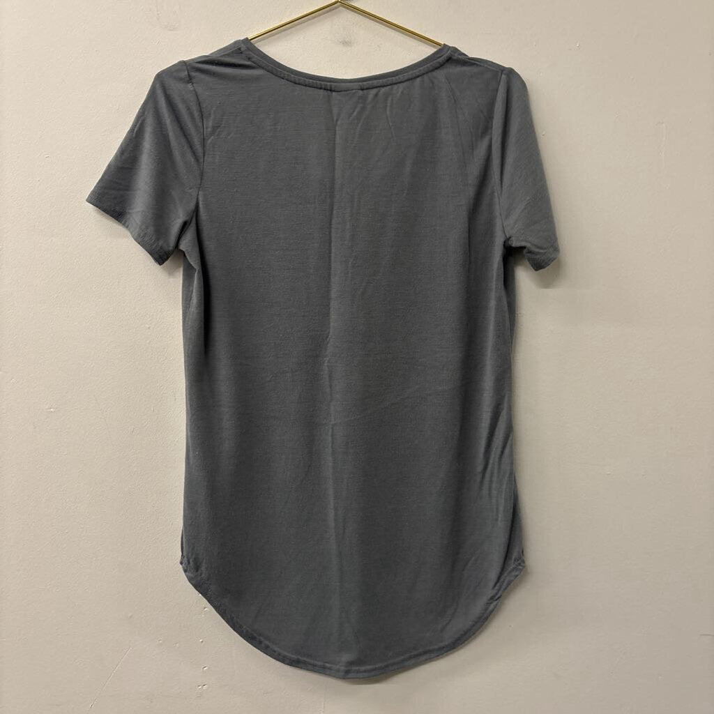 Creative Apparel Grey/ Multi Virginia Tech Short Sleeve Top Small