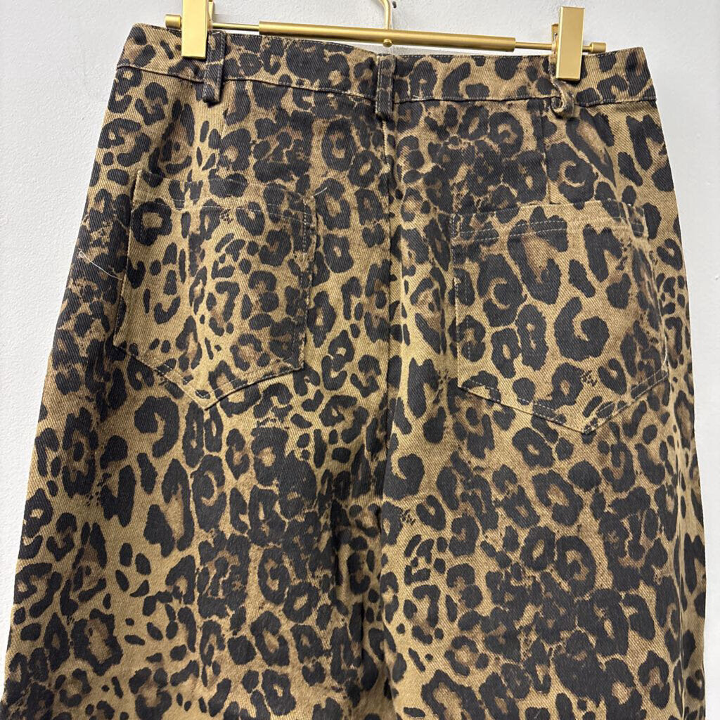 Pretty Garbage Brown/ Black Leopard Print Pants Medium