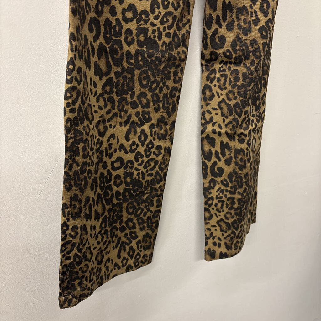 Pretty Garbage Brown/ Black Leopard Print Pants Medium