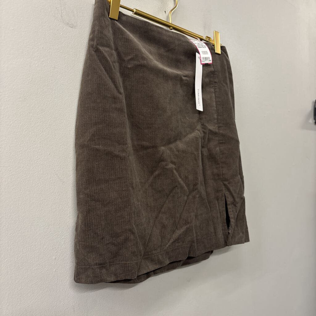 Timing Grey Corduroy Mini Skirt Medium