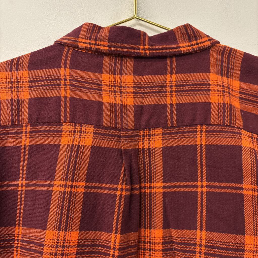 UG Apparel Virginia Tech Plaid Button Up Shirt Medium