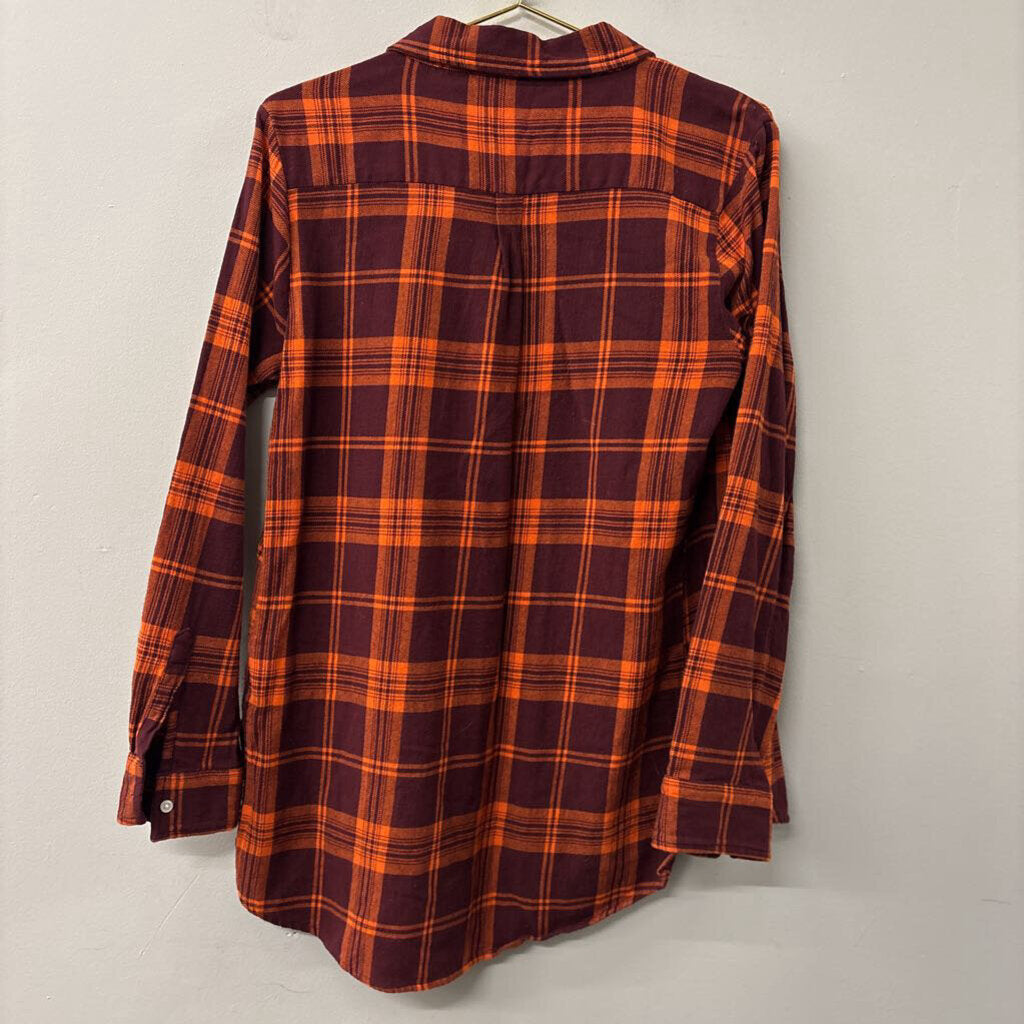 UG Apparel Virginia Tech Plaid Button Up Shirt Medium