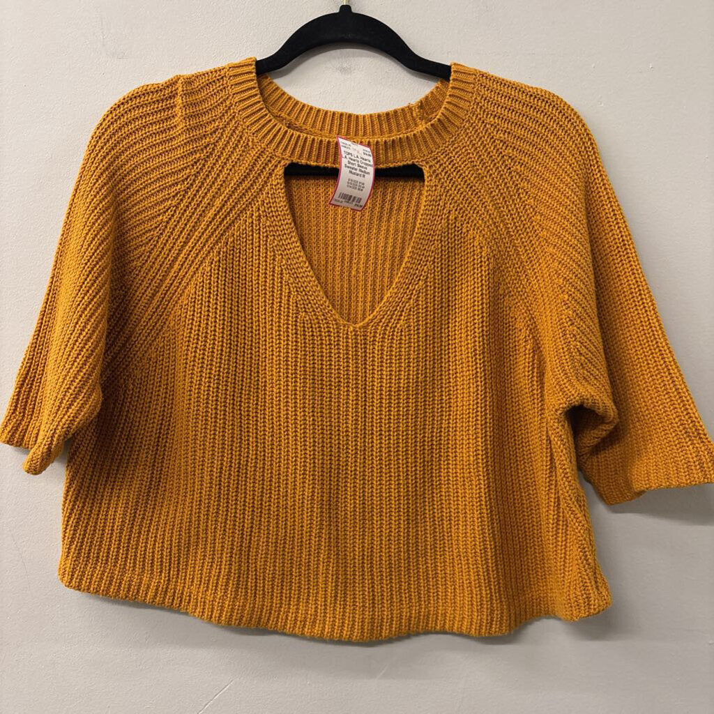 L.A. Hearts Cropped Short Sleeve Sweater Medium