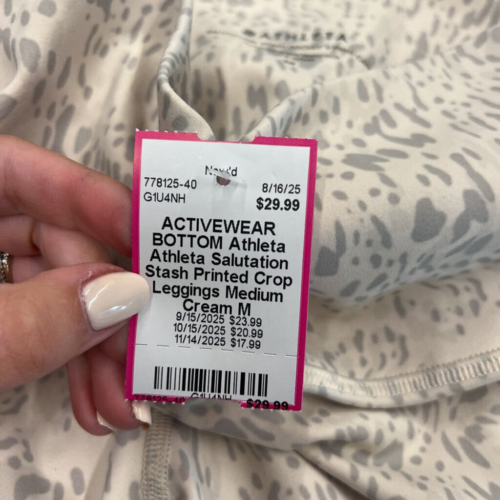 Athleta Salutation Stash Printed Crop Leggings Medium