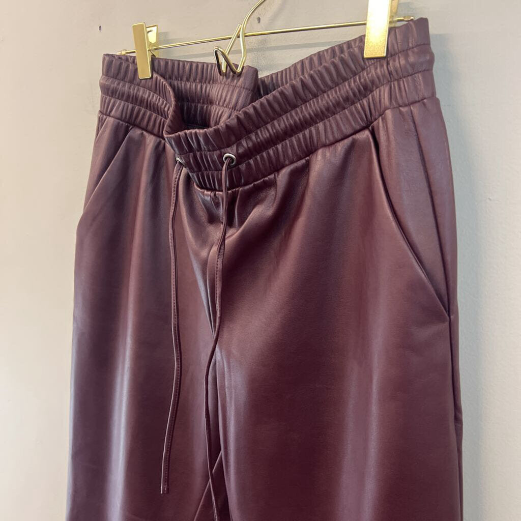 Loft Faux Leather Jogger Pants Medium