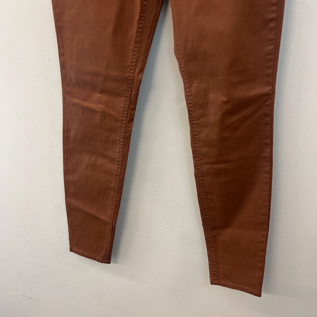 The Skinny Brown Faux Leather High Waisted Pants 4