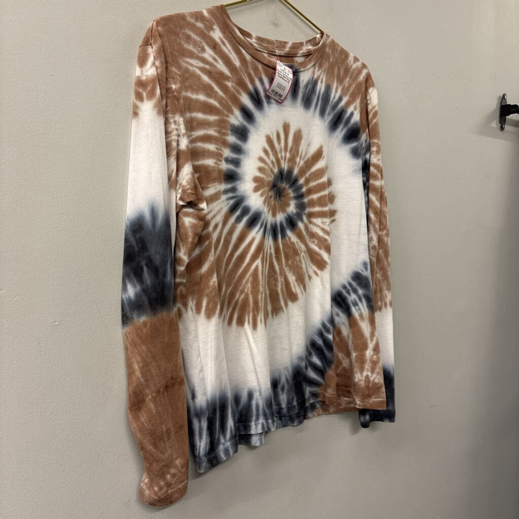 BP Brown Tie Dye Long Sleeve Shirt Extra Small