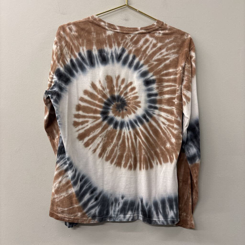BP Brown Tie Dye Long Sleeve Shirt Extra Small