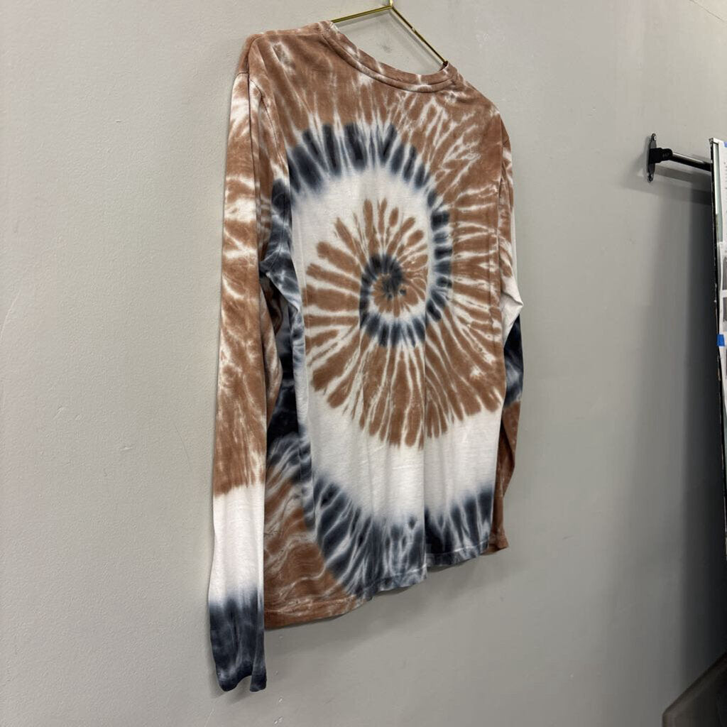 BP Brown Tie Dye Long Sleeve Shirt Extra Small