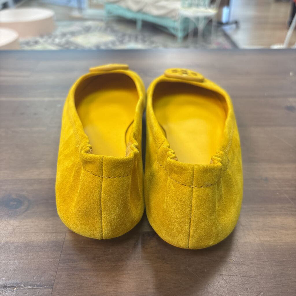 Tory Burch Yellow Round Toe Flats 9.0