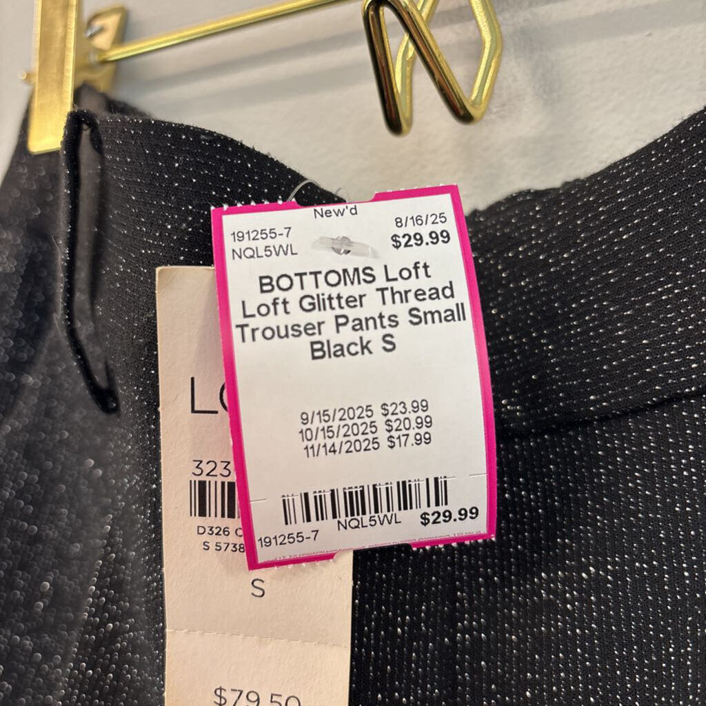 Loft Glitter Thread Trouser Pants Small