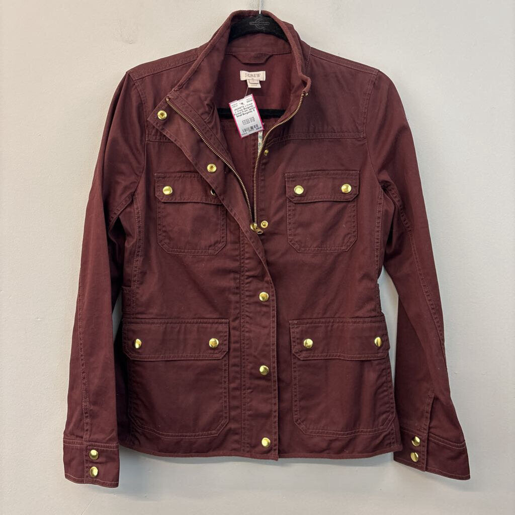 J. Crew Burgundy Pocket Front Jacket Small