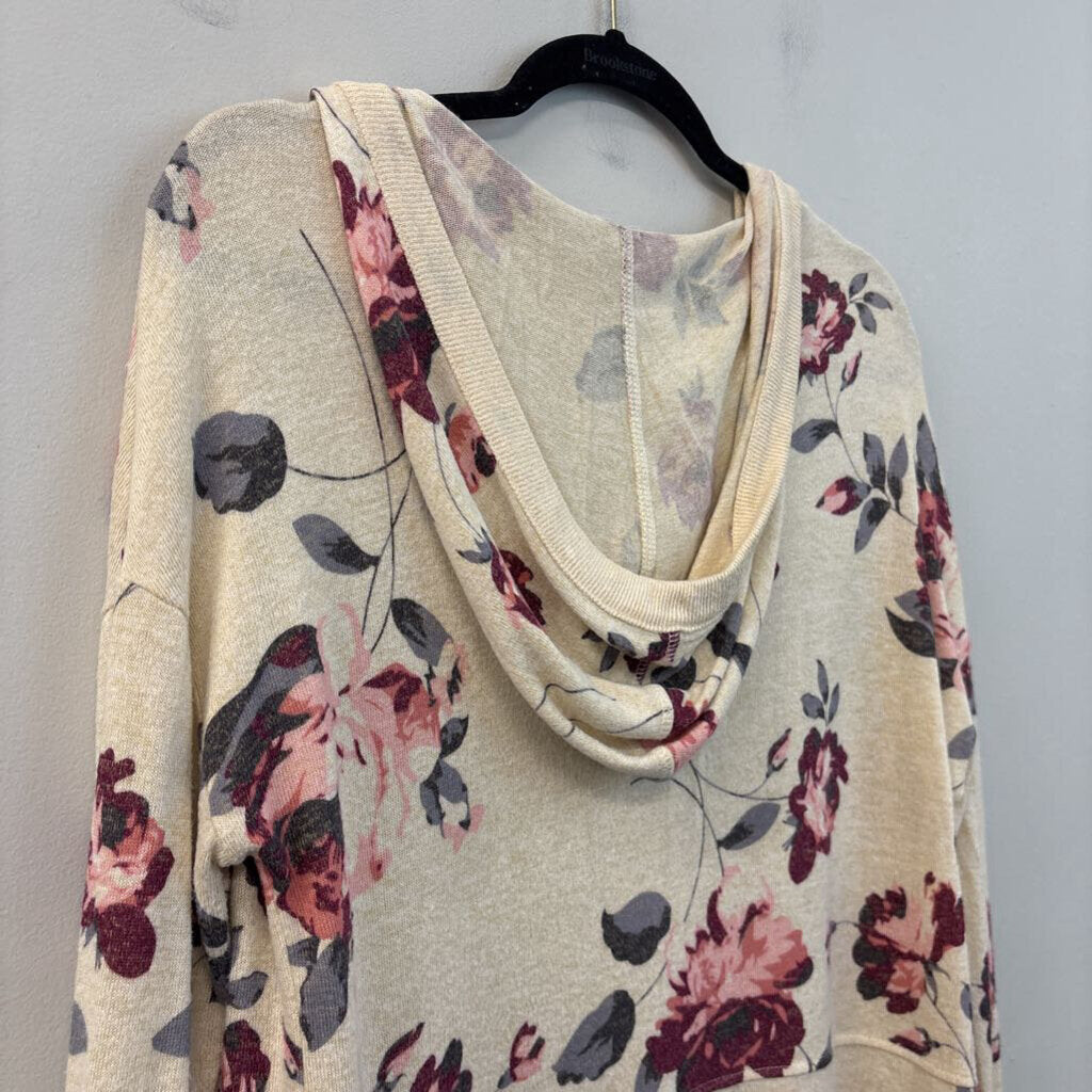 Altar'd State Flower Print Long Knit Cardigan Small