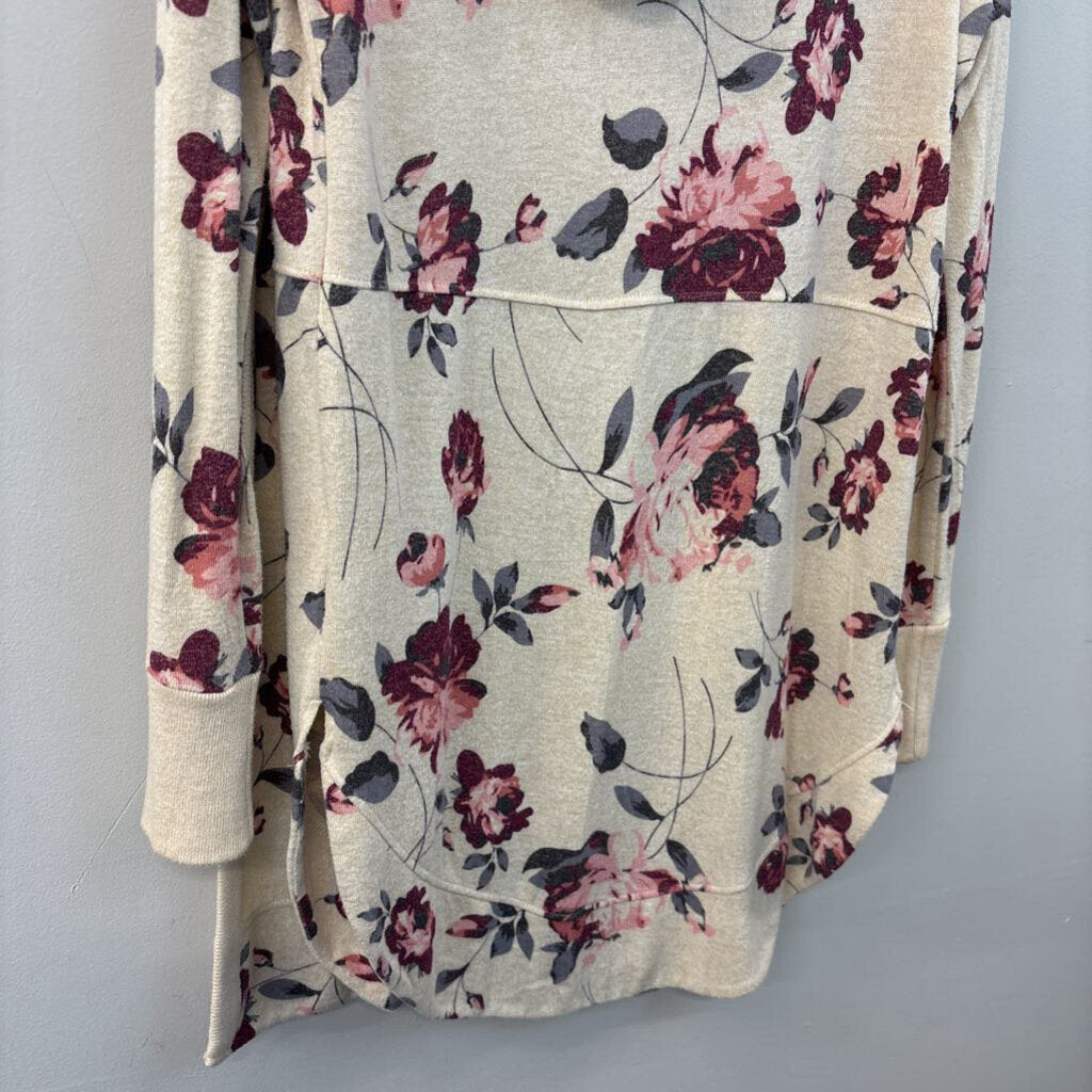 Altar'd State Flower Print Long Knit Cardigan Small