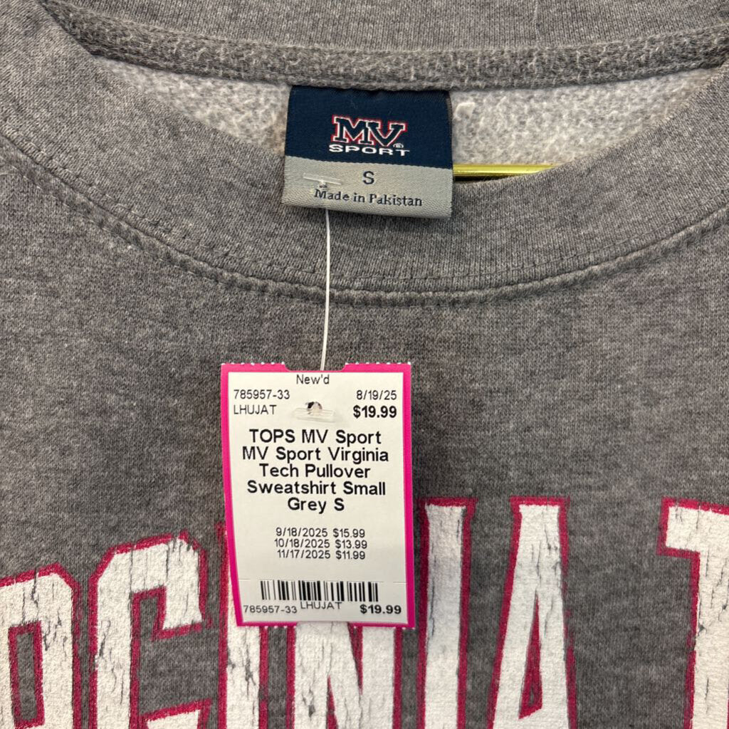 MV Sport Virginia Tech Pullover Sweatshirt Small