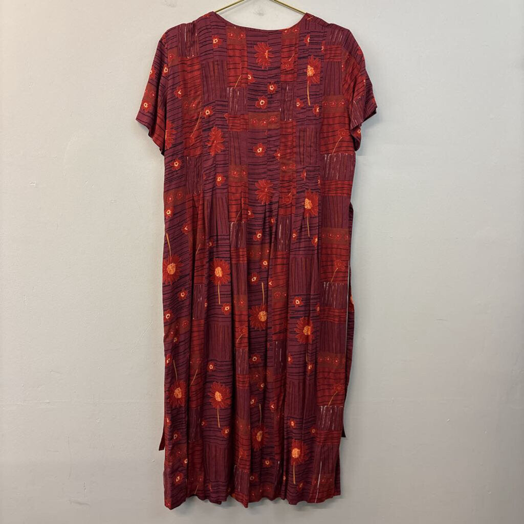 Vintage Brett Alixander Floral Print Dress 12P