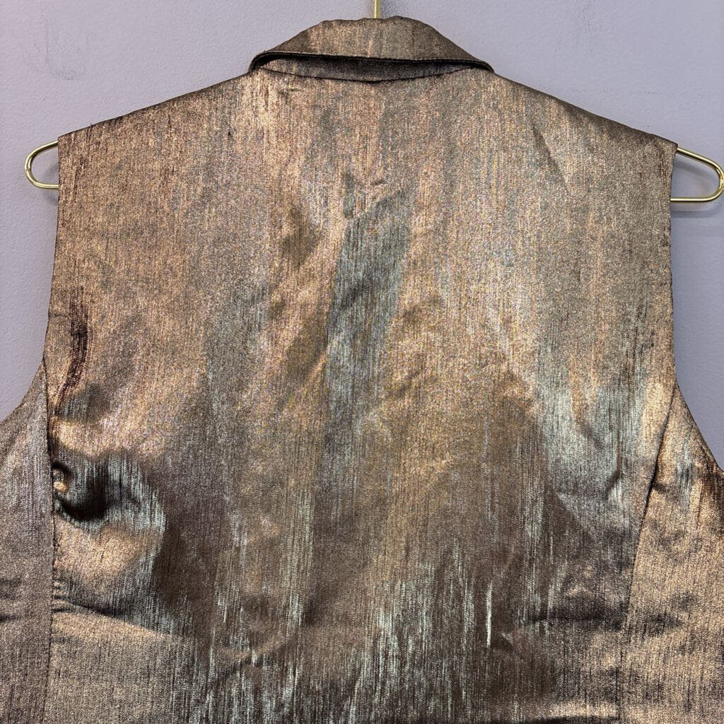 Versona Metallic Double Breasted Vest Large