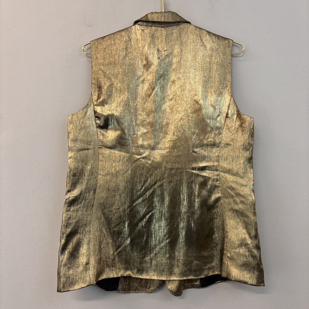 Versona Metallic Double Breasted Vest Large
