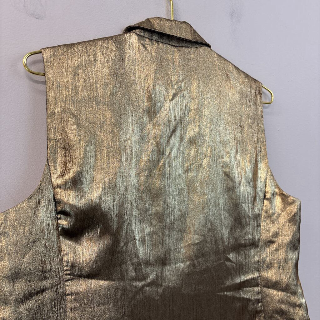 Versona Metallic Double Breasted Vest Large