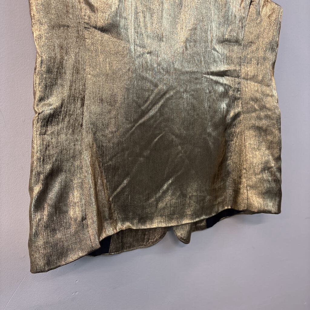 Versona Metallic Double Breasted Vest Large