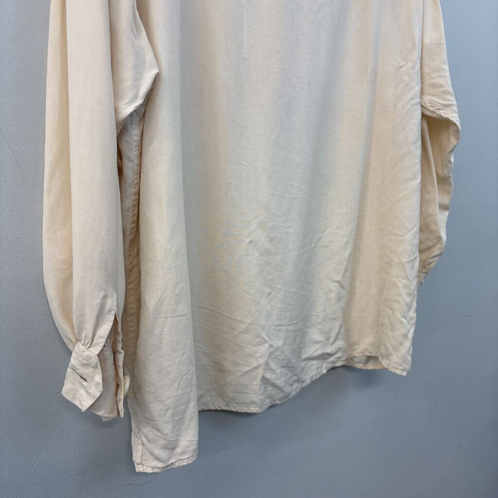 Vintage Tweeds 100% Silk Ruffle Collar Blouse Medium