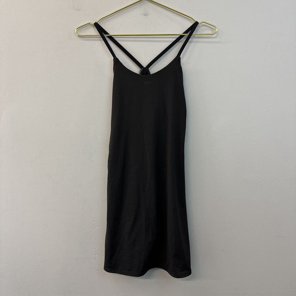 Black Stretchy Athletic Dress With Shorts Small