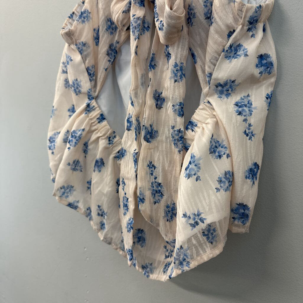 Floral Open Back Tank Top Medium