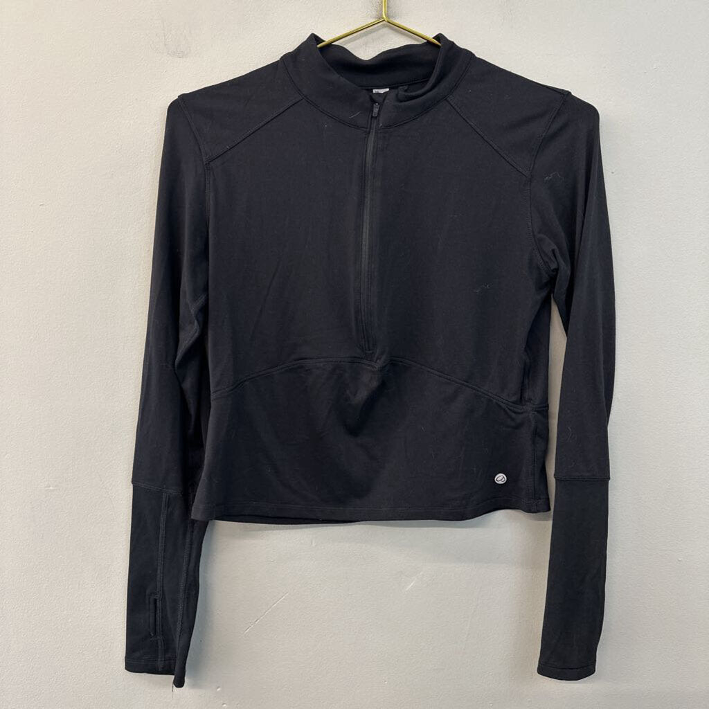 CRZ Yoga Cropped Half Zip Long Sleeve Small