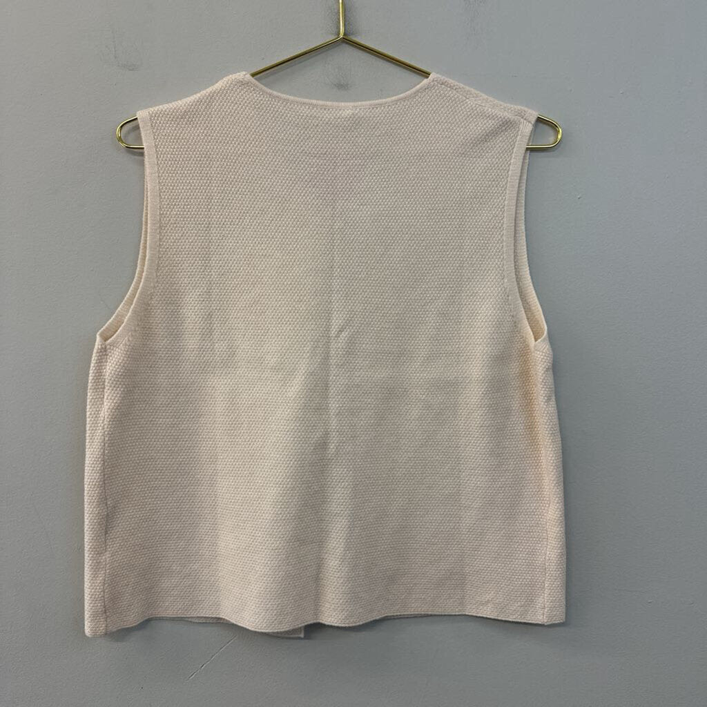 Knit Tie Front Vest Medium