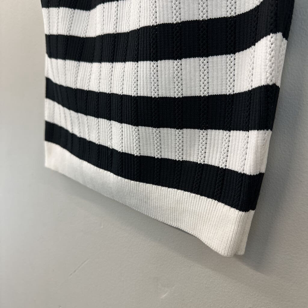 Happily Grey Striped Knit Tank Top Medium