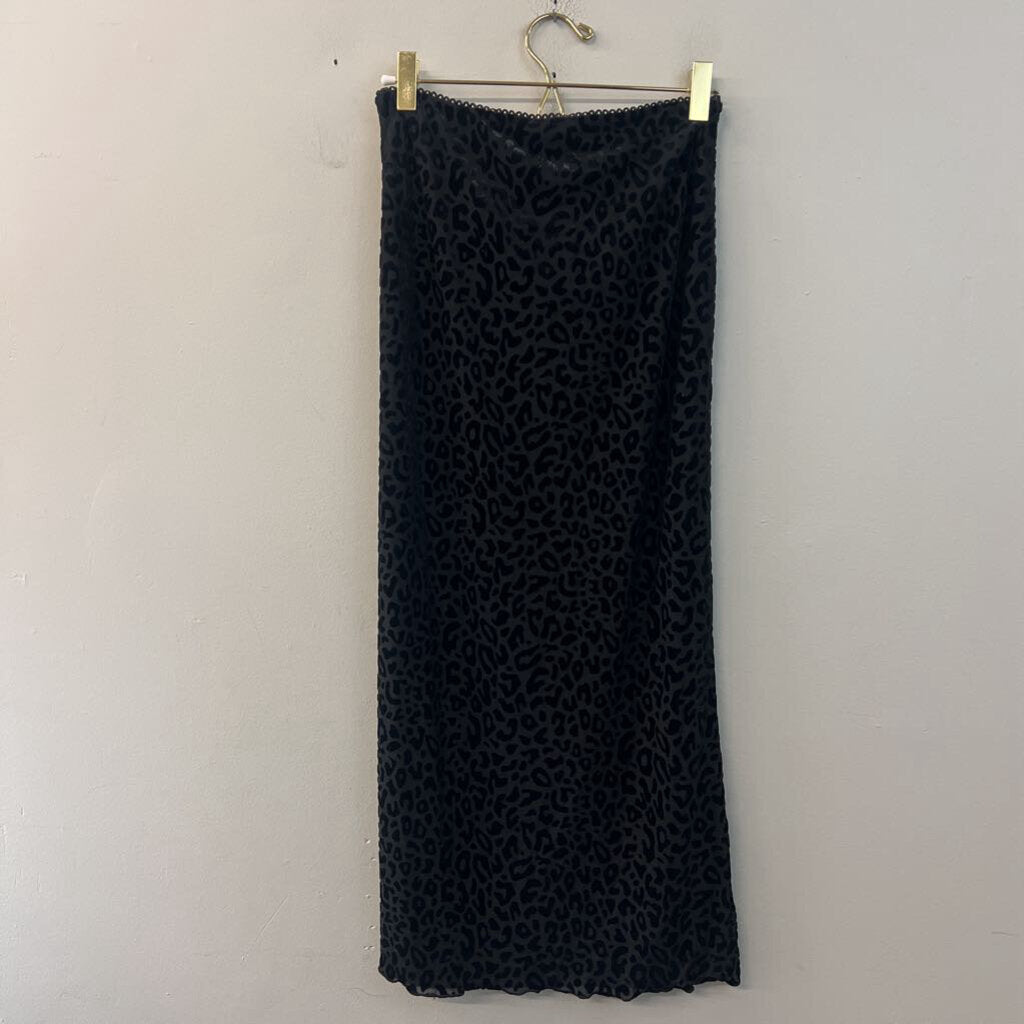 No Boundaries Burn Out Cheetah Print Skirt Extra Small