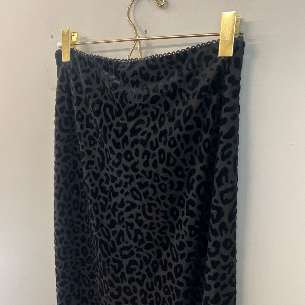 No Boundaries Burn Out Cheetah Print Skirt Extra Small