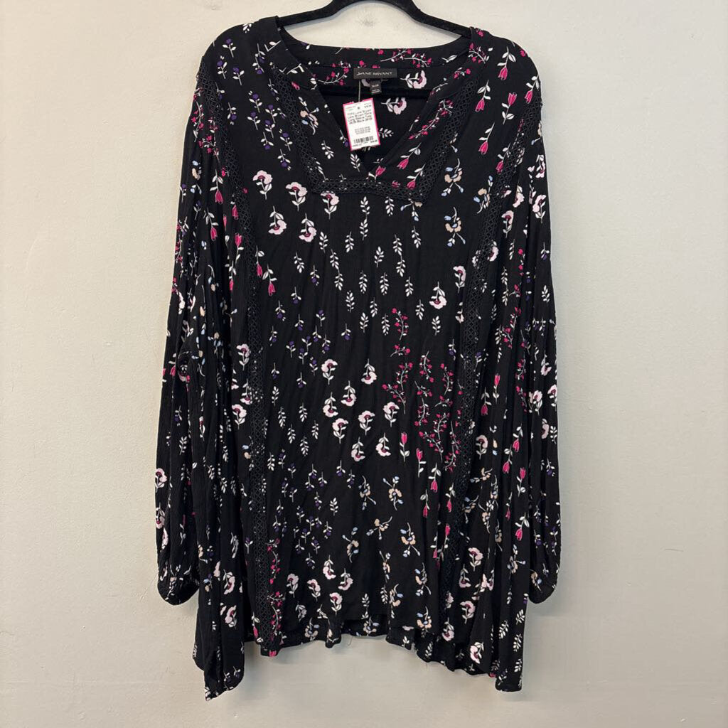 Lane Bryant Floral Long Sleeve Tunic 26/28