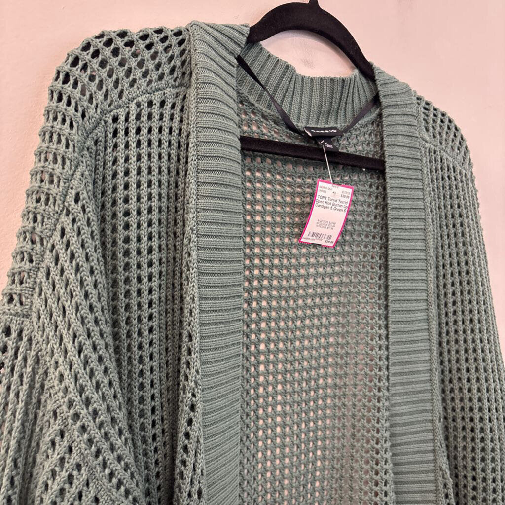 Torrid Open Knit Button Up Cardigan 5